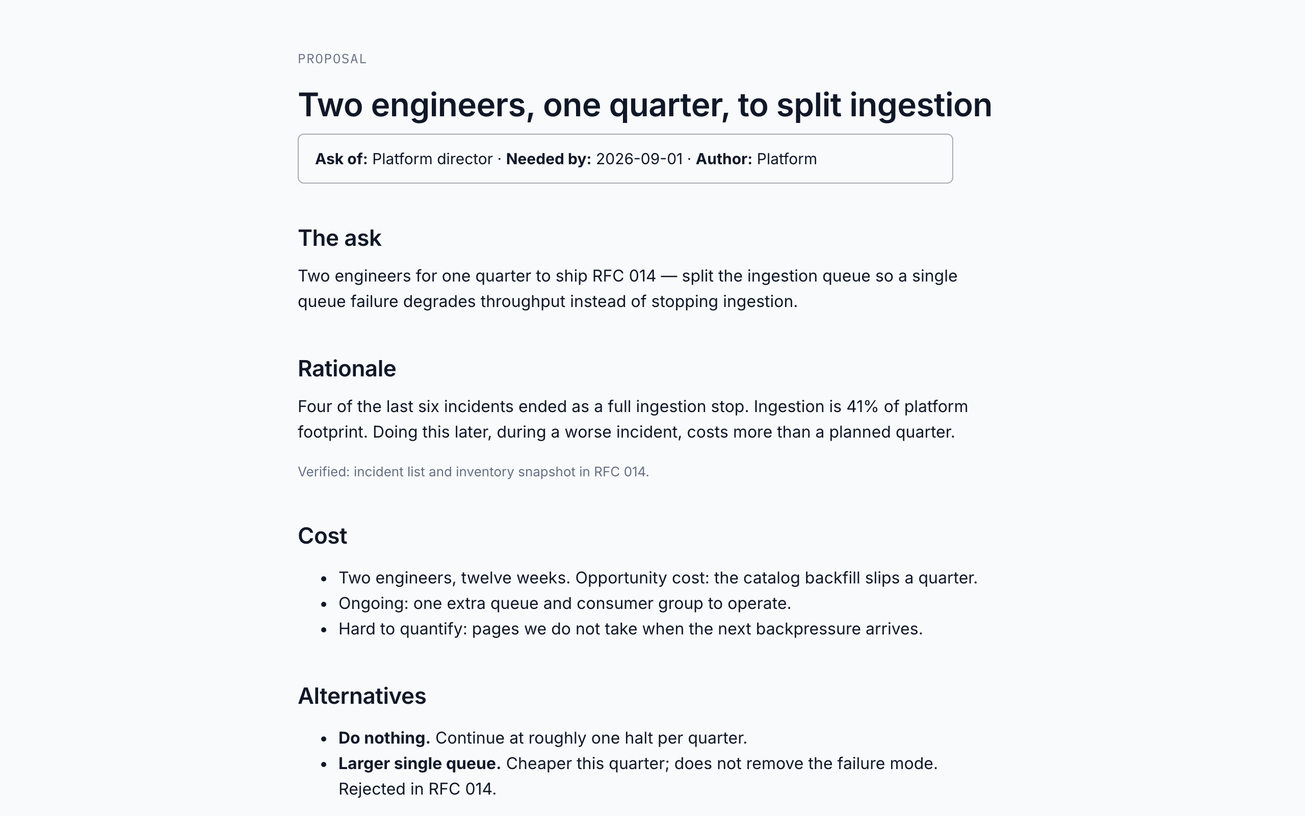 Proposal in horizon, the client brand